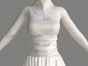 wedding dress 3D 模型
