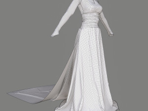 wedding dress 3D 模型