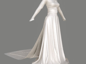 wedding dress 3D 模型