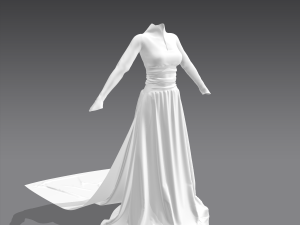 wedding dress 3D 模型