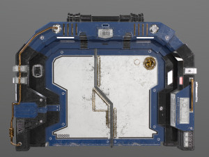 lowpoly scifi spaceship door 3D Model