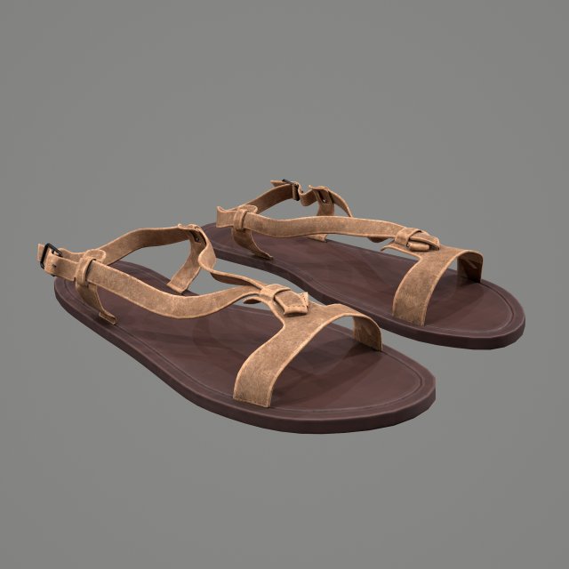 female sandals Modello 3D .c4d .max .obj .3ds .fbx .stl .blend 