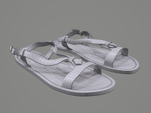 female sandals Modello 3D