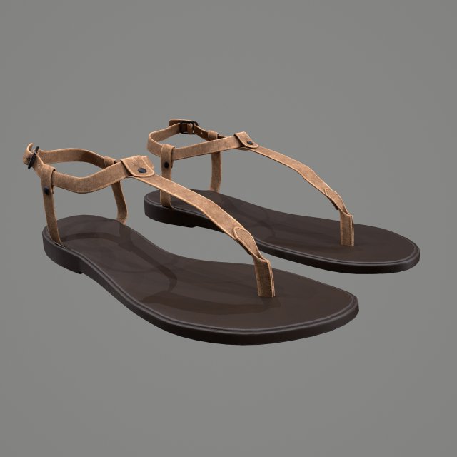 sandals Modelo 3D .c4d .max .obj .3ds .fbx .stl .blend 