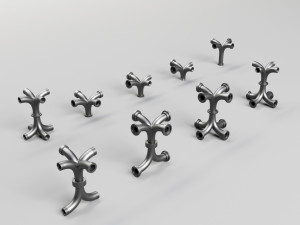 55 hard surface pipes kitbash imm brush 3Dモデル