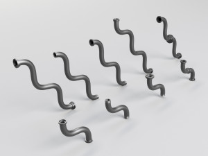 55 hard surface pipes kitbash imm brush 3Dモデル