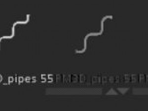 55 hard surface pipes kitbash imm brush 3Dモデル
