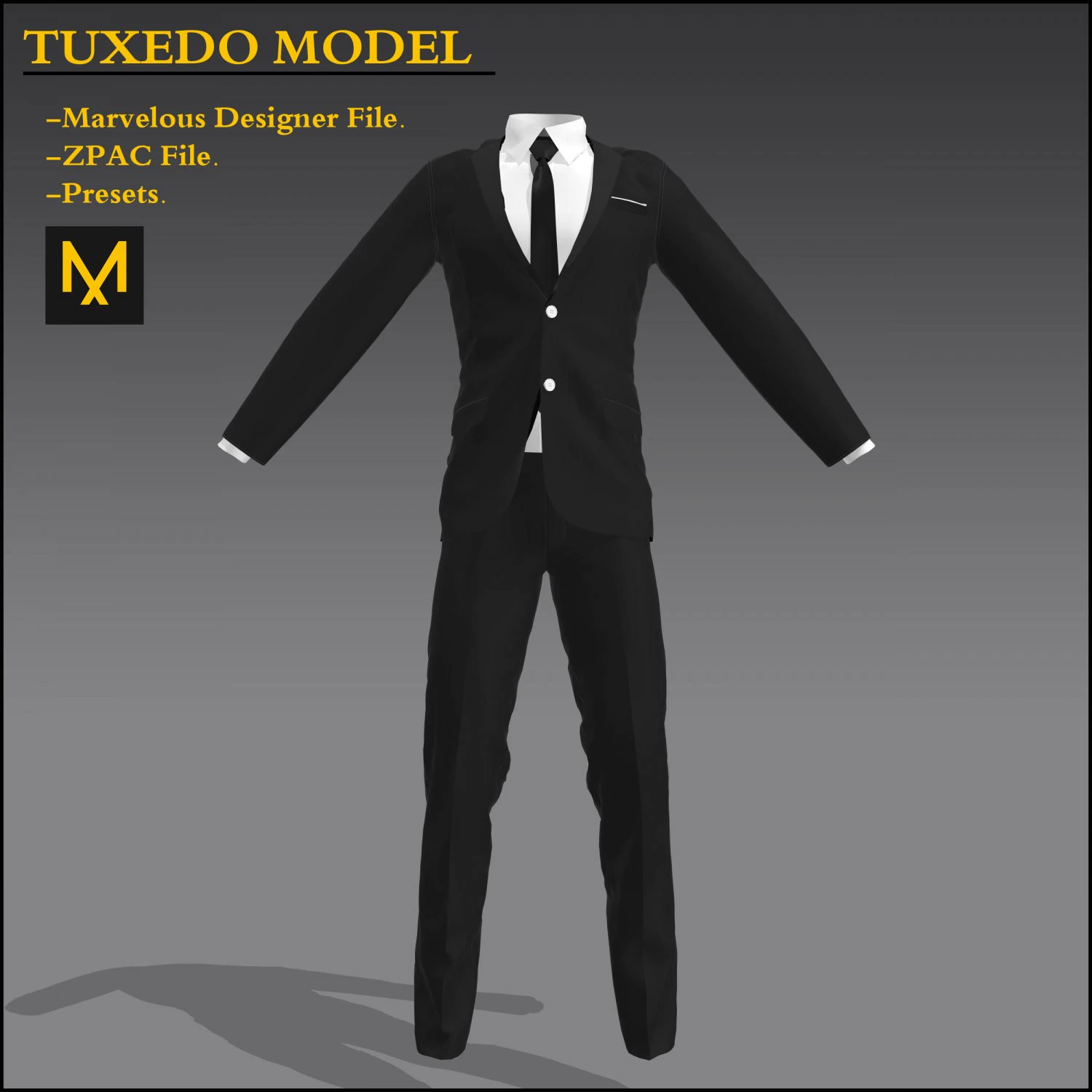tuxedo 3D Model .c4d .max .obj .3ds .fbx .stl .blend
