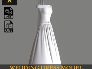wedding dress 3D 模型