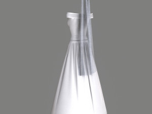wedding dress 3D 模型