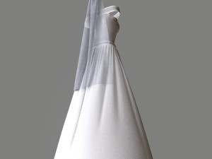 wedding dress 3D 模型