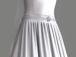 wedding dress 3D 模型