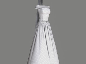 wedding dress 3D 模型