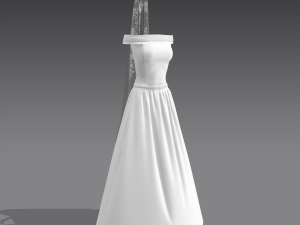 wedding dress 3D 模型