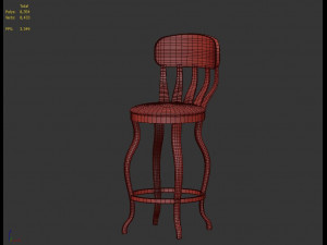 Wooden chair 3D Model