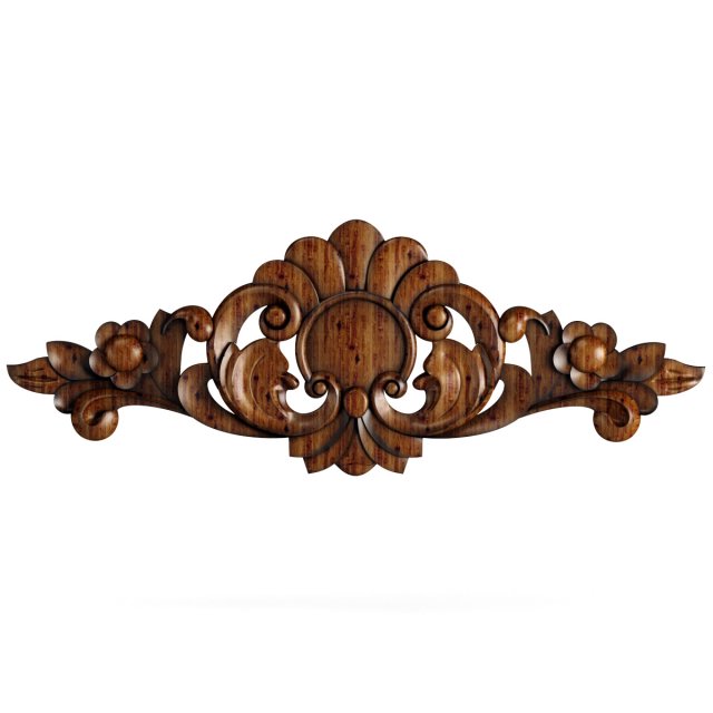 decorative wood curve 3D Model .c4d .max .obj .3ds .fbx .stl .blend 