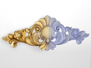 decorative wood curve 3D Model