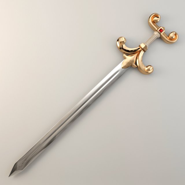 King sword Modèle 3D .c4d .max .obj .3ds .fbx .stl .blend 