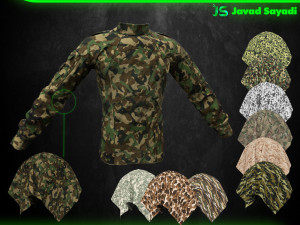 10 military fabric smart materials for substance painter serie 1 CG Textures