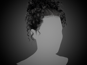 Real time hair card-curly hair Model 3D