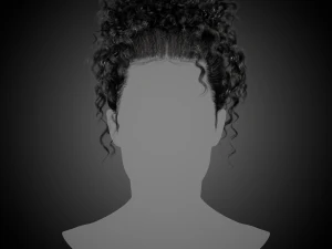 Real time hair card-curly hair 3D Model