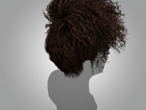 Low Poly Real-Time Curly HairCards for games Modello 3D