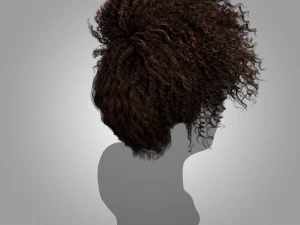 Low Poly Real-Time Curly HairCards for games 3D Model