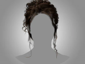 Kartu Rambut Real-Time Poli Rendah untuk permainan Model 3D