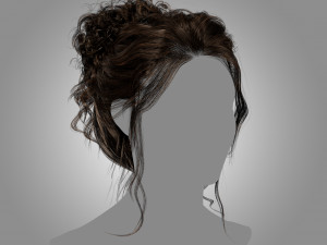 Low Poly Real-Time HairCards for games Modelo 3D
