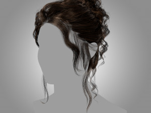 Low Poly Real-Time HairCards for games Modelo 3D