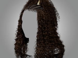 Low Poly Real-Time Curly HairCards for games Modelo 3D