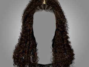 Low Poly Real-Time Curly HairCards for games 3D 모델