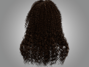 Low Poly Real-Time Curly HairCards for games 3D 모델