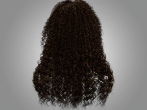 Low Poly Real-Time Curly HairCards for games 3D Model