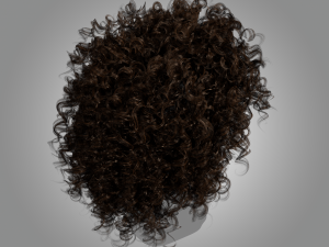 Low Poly Real-Time Curly HairCards for games Modelo 3D