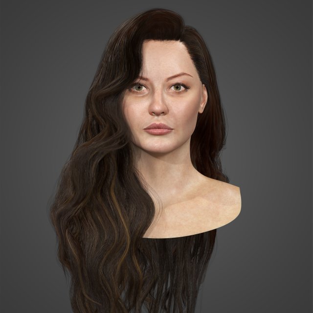 Low Poly Real-Time HairCards for games Modèle 3D .c4d .max .obj .3ds .fbx .stl .blend 