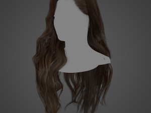 Low Poly Real-Time HairCards for games Modèle 3D