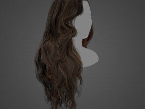 Low Poly Real-Time HairCards for games Modèle 3D