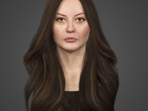 Low Poly Real-Time HairCards for games 3Dモデル