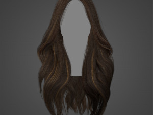 Low Poly Real-Time HairCards for games Model 3D
