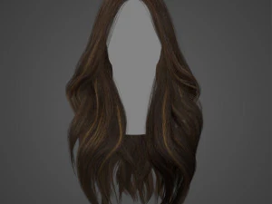 ゲーム用の低ポリ リアルタイム ヘアカード 3Dモデル