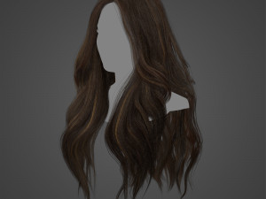 Low Poly Real-Time HairCards for games Model 3D