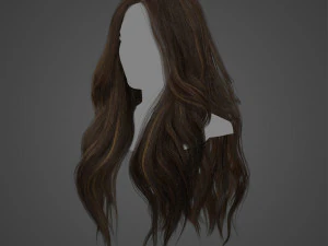 ゲーム用の低ポリ リアルタイム ヘアカード 3Dモデル