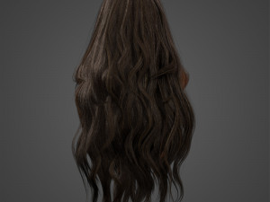 Low Poly Real-Time HairCards for games Model 3D