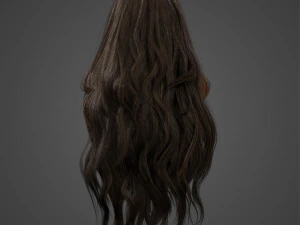 ゲーム用の低ポリ リアルタイム ヘアカード 3Dモデル