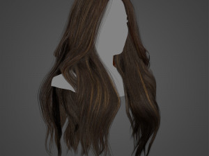Low Poly Real-Time HairCards for games Model 3D
