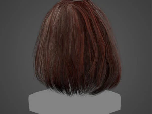 Low Poly Real-Time HairCards for games 3D Model