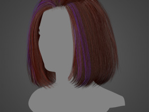 Low Poly Real-Time HairCards for games Modello 3D