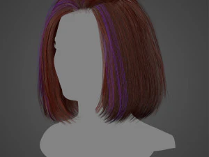 Low Poly Real-Time HairCards for games 3D Model