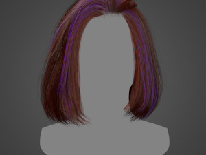 Low Poly Real-Time HairCards for games Modello 3D